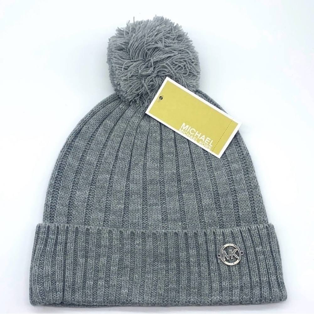 Michael Kors - Gray Pom Pom Snow Hat NWT
